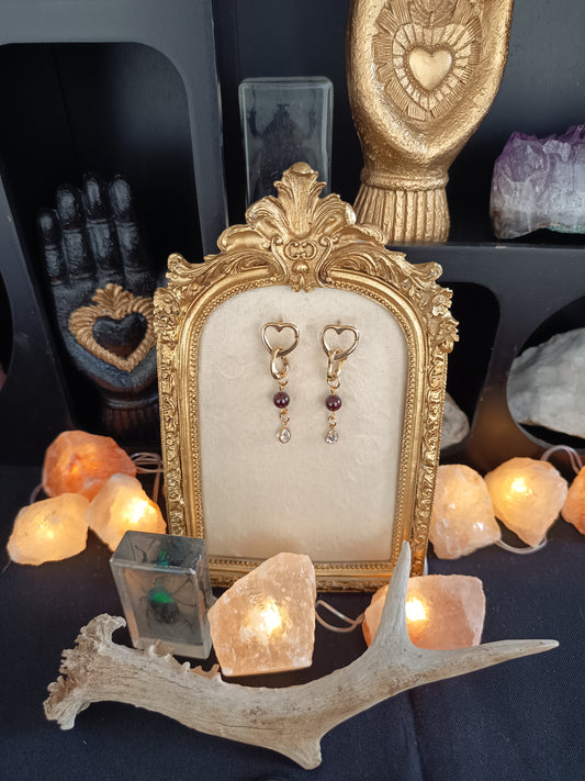 Boucles d'oreilles "Coeur du feu"