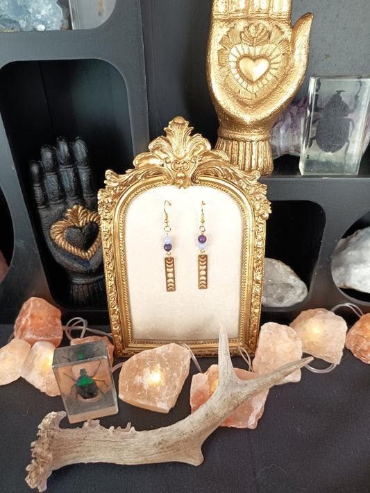 Boucles d'oreilles "onde de lune"