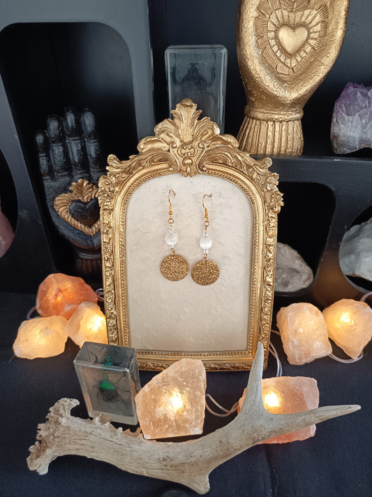 Boucles d'oreilles "Clarté séléne