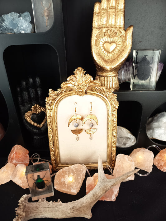 Boucles d'oreilles "Totem plume"